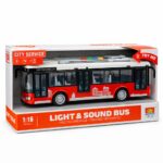 Autobús Urbano de Juguete 1:16 con Luces, Sonidos y Fricción