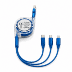 Cable Multicargador Retráctil Kukuxumusu 3 en 1