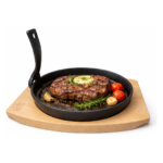 Plato de Hierro Fundido Santa Ana con Tabla y Mango Extraíble