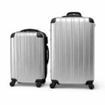 Set de 2 Maletas Trolley Rígidas Silver con 4 Ruedas