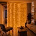 Cortina de Luces LED 3 x 3 m 300 LED con Mando a Distancia – Luz Cálida - Imagen 2