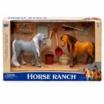 Set de 2 Caballos de Juguete con Accesorios de Rancho 3+