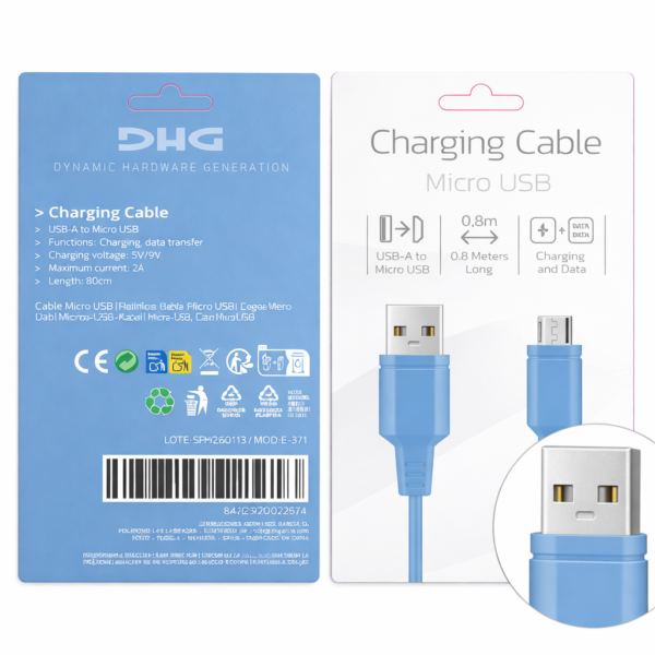 Cable Micro USB para Carga y Conexión de Dispositivos